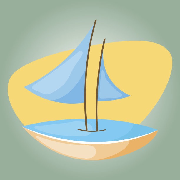 可爱的船的彩色图标图片下载