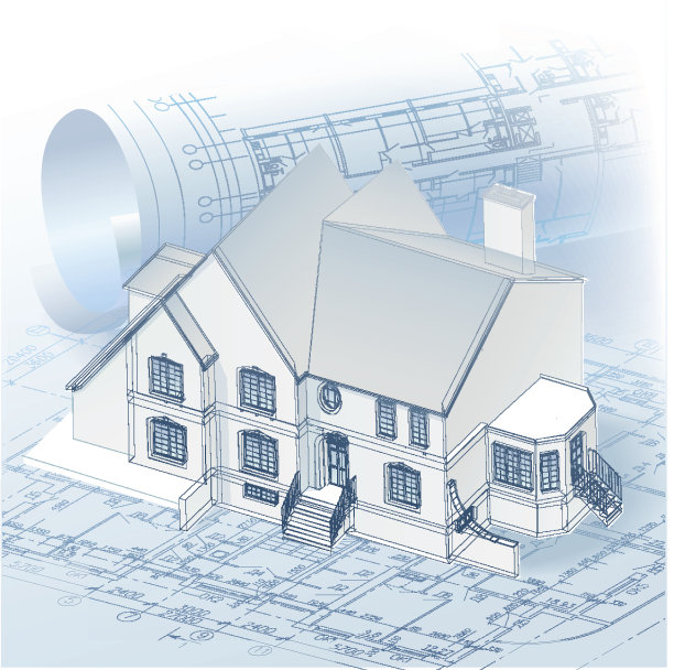 建筑背景与3D建筑模型图片下载