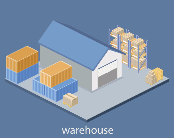 等距平面三维概念向量仓库外。图片下载