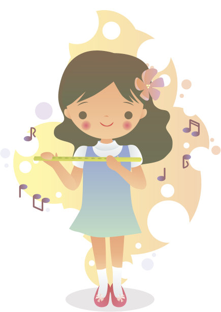 拿着长笛的孩子图片下载