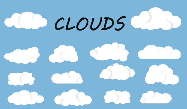 云组。图标矢量。艺术。图片。的形象。标志。平的。设计图片下载