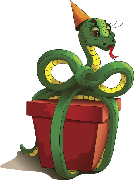 带礼物的蛇图片下载