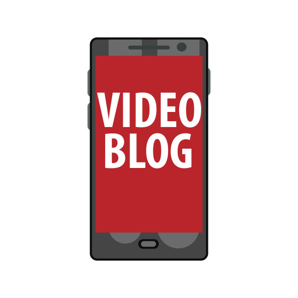 智能手机上的在线视频博客。生活流的概念。彩色卡通矢量插图图片下载