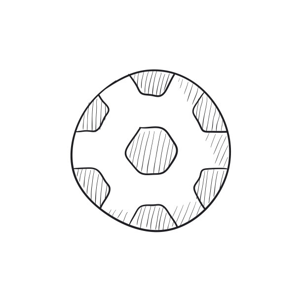足球素描图标图片下载
