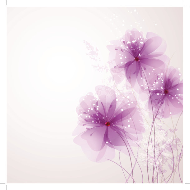 带花的矢量背景图片下载