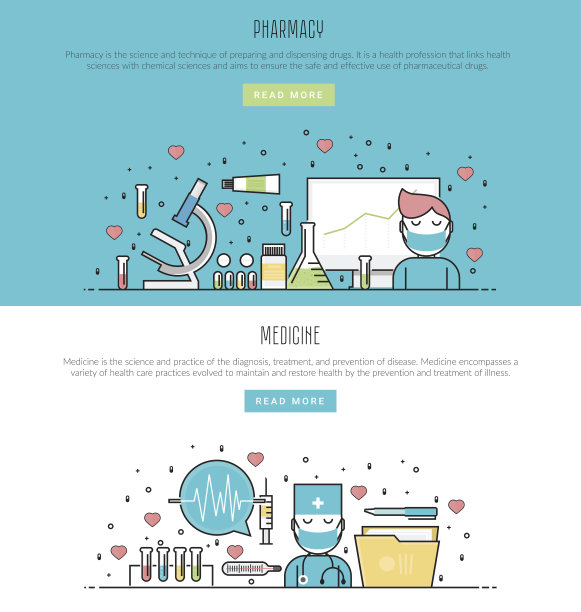 医疗插画素材ID：158020540