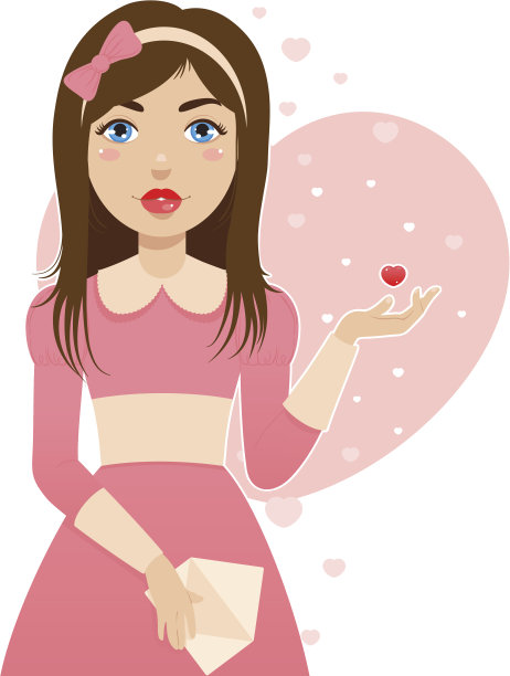 女孩有情书图片下载