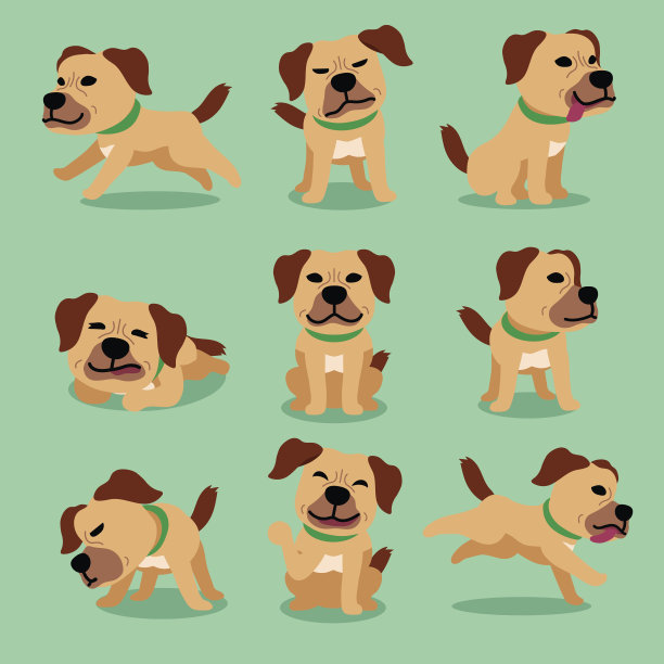 卡通人物狗的姿势图片下载