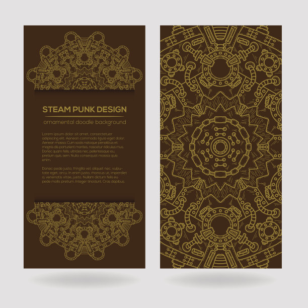 蒸汽朋克矢量设计与工业技术元素素材图片