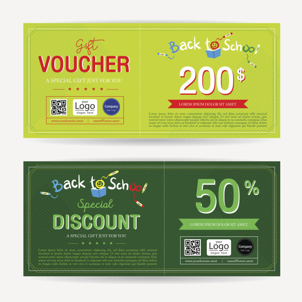 返校季的礼品券或礼品券图片下载