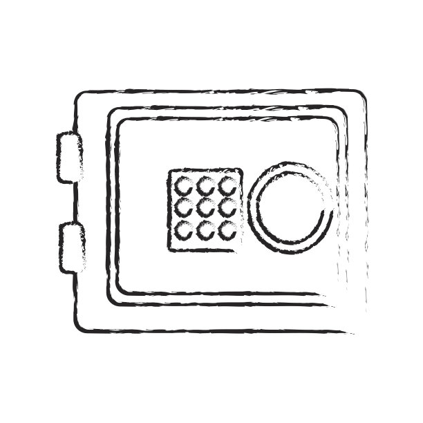 图金属保险箱钱在房子里安全图片下载