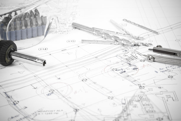 工作工具的蓝图图片下载