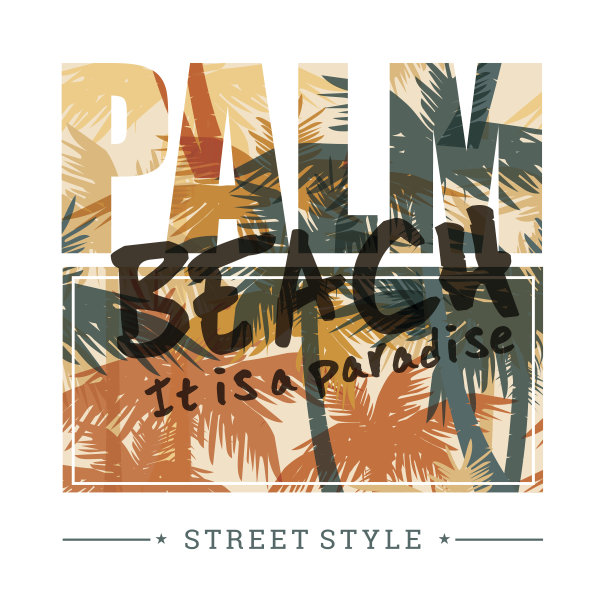 热带夏季印有标语的t恤图案等图片下载