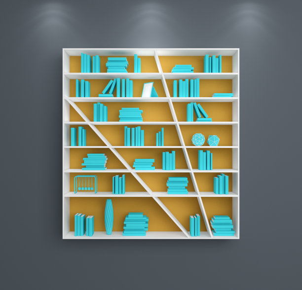 里面有书的书架。图片下载