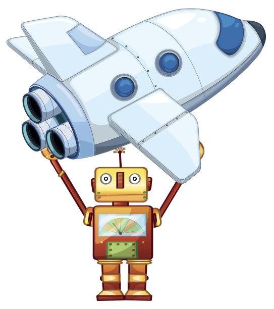机器人抬起太空船图片下载