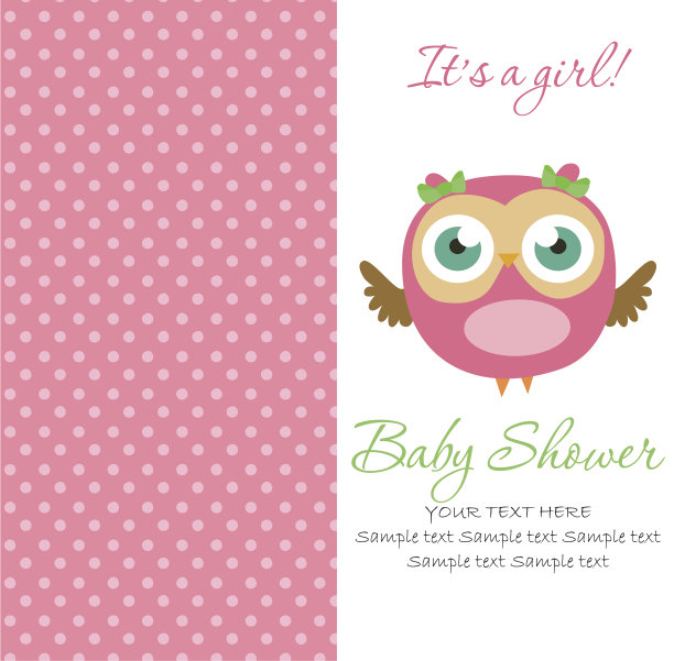 一个婴儿沐浴卡的样例布局图片下载