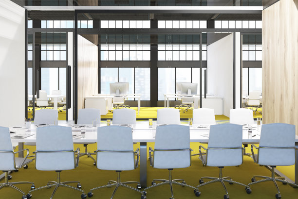 黄色楼层会议室图片下载