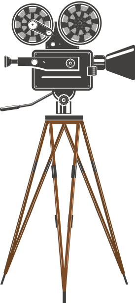 电影摄像机孤立在白色背景上。设计元素图片下载