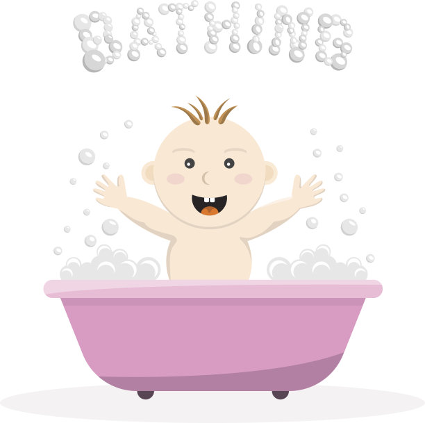 婴儿洗澡沐浴图片下载