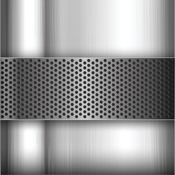 抛光钢纹理上持有金属抽象背景矢量图片下载