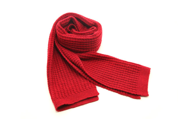 红色羊毛围巾图片下载