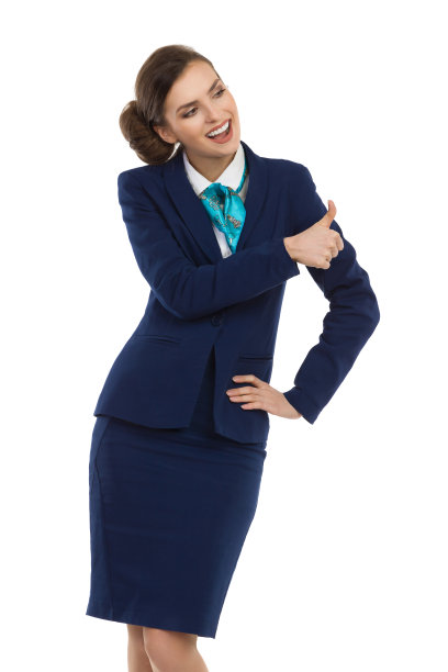 空姐翘着大拇指看别处图片下载