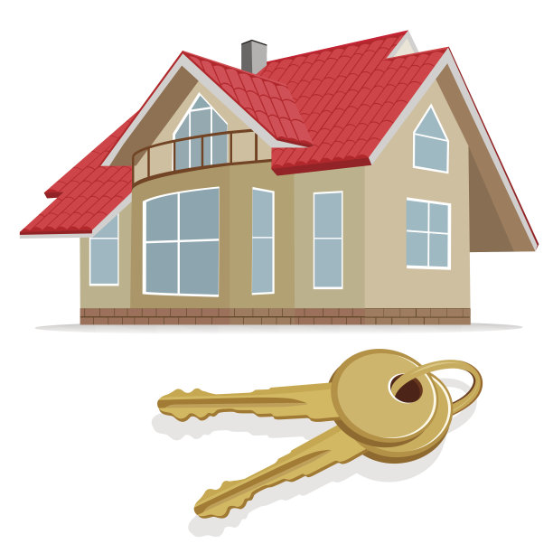 房产，房子，钥匙，矢量图图片下载
