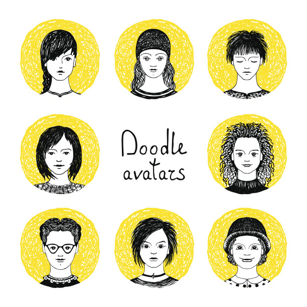 一套手绘头像图片下载