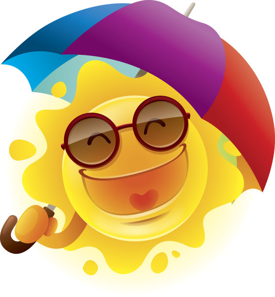 夏日的阳光与雨伞图片下载
