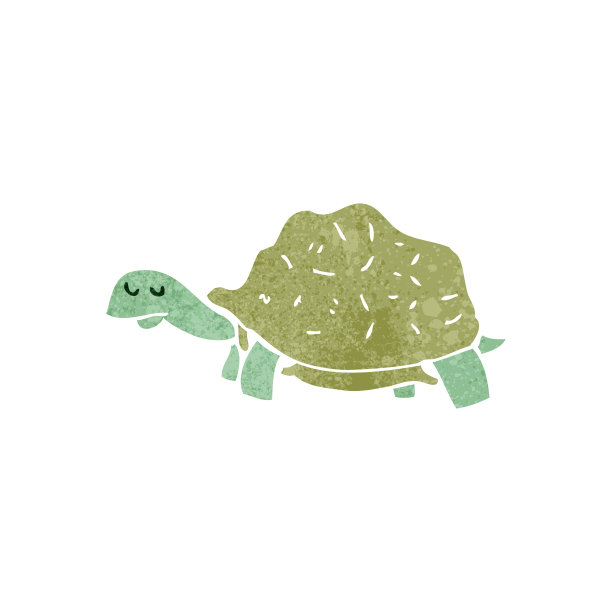 复古的卡通乌龟图片下载