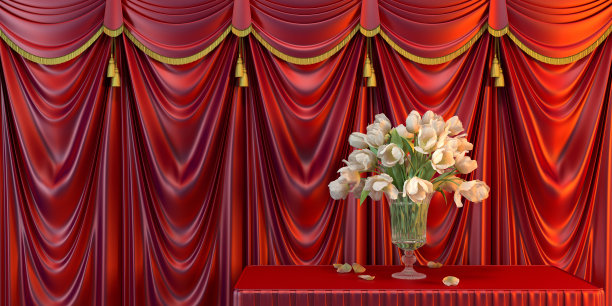 一束白色郁金香图片下载