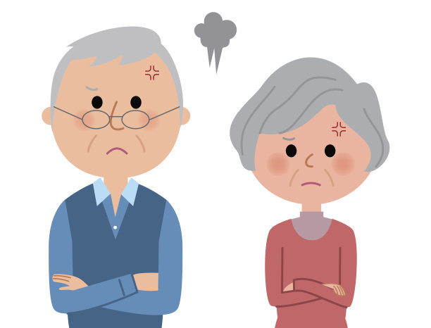 老夫妇,生气图片下载