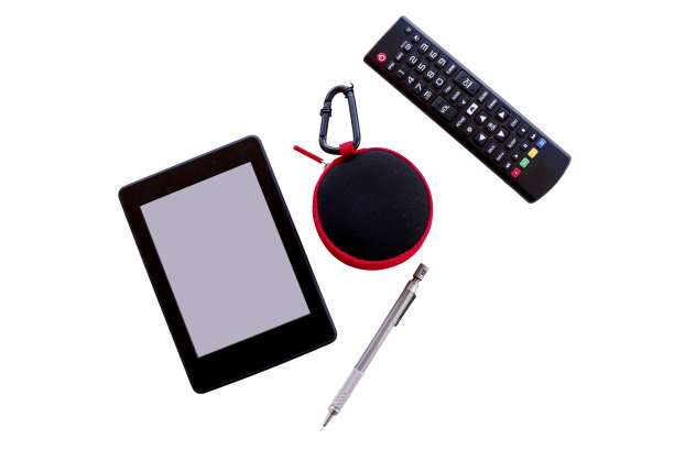 写字板、铅笔、遥控器和盒子图片下载