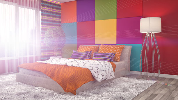 卧室内。三维演示图片下载