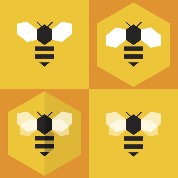 蜜蜂图标设置素材图片