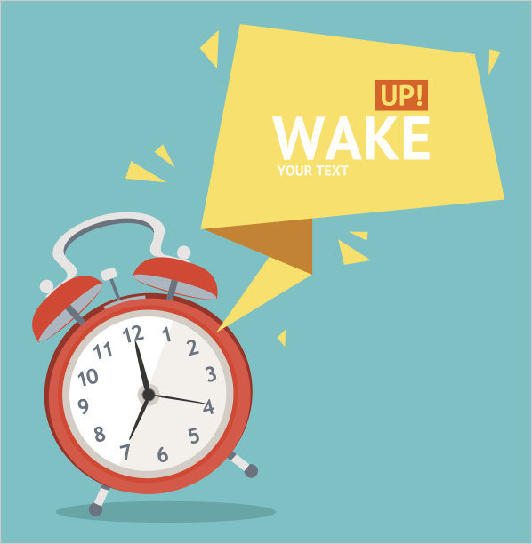 泡泡语音卡闹钟。向量素材图片