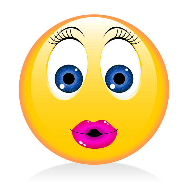 黄色的表情符号——女人，女孩素材图片