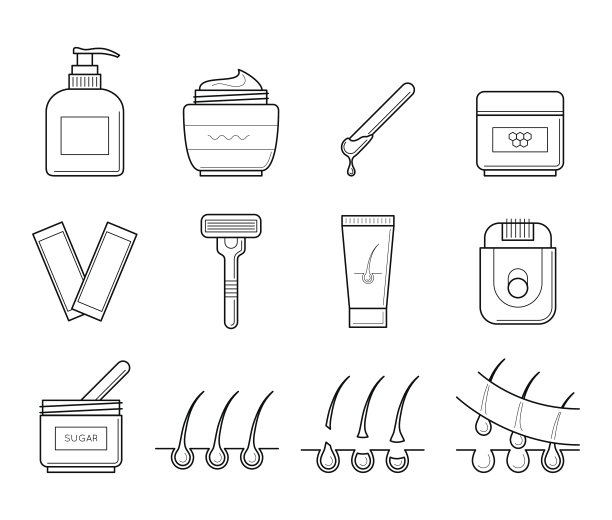 图标工具脱毛。图片下载