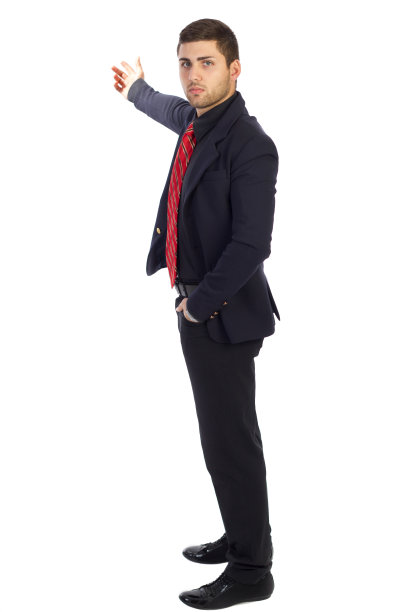 白人背景的年轻成功商人图片下载