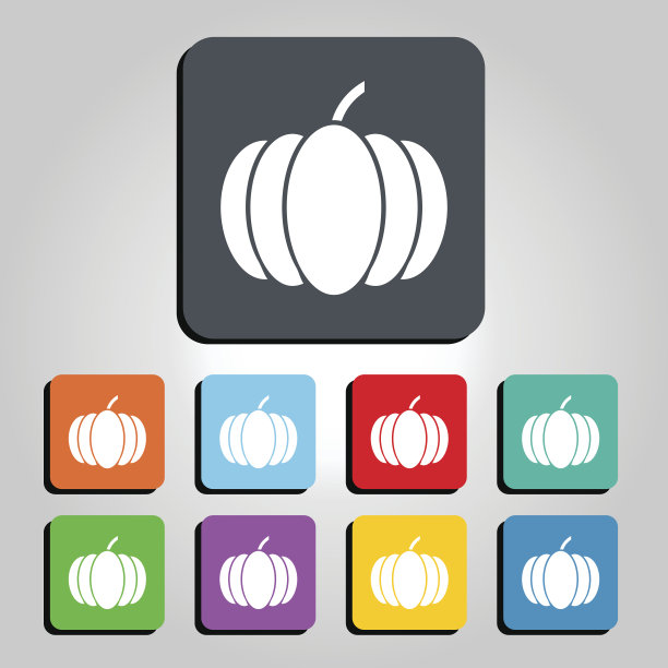 南瓜矢量图标插图图片下载