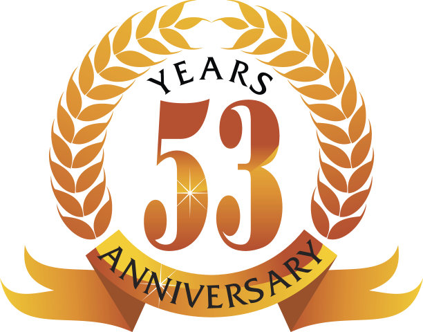 五十三周年丝带图片下载