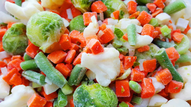 一堆混合冷冻蔬菜图片下载