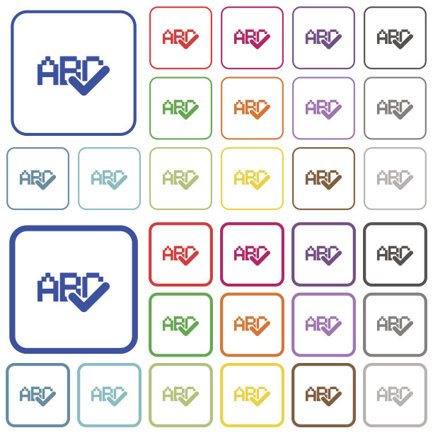 拼写检查颜色概述扁平图标图片下载