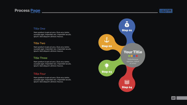 四连通圆滑动模板图片下载