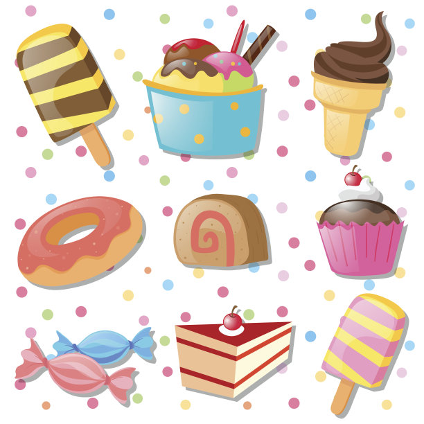 不同类型的甜点图片下载