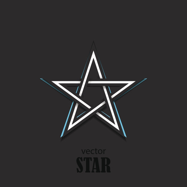 星三维抽象符号。流行的概念。矢量图图片下载