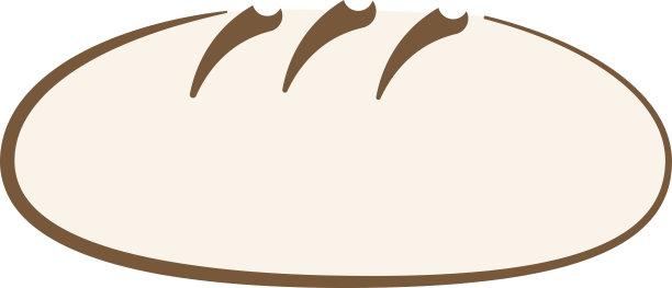 扁线形面包图标图片下载