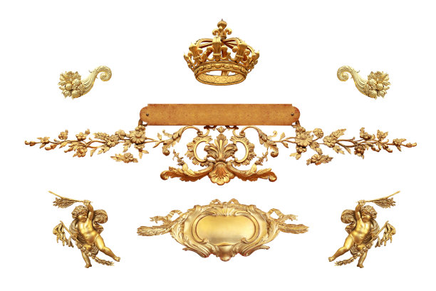 孤立的金色细部法国图片下载