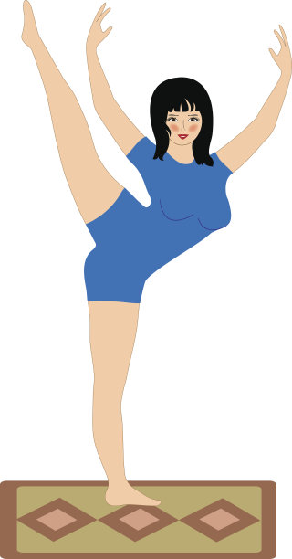 妇女在这项运动中。女孩做有氧运动图片下载