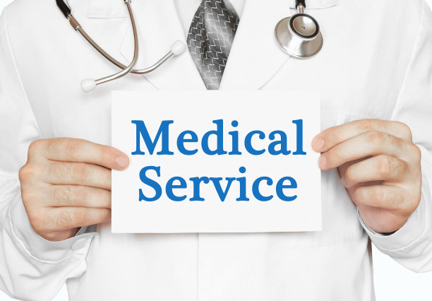 医生手持医疗服务卡，医疗理念卡图片下载